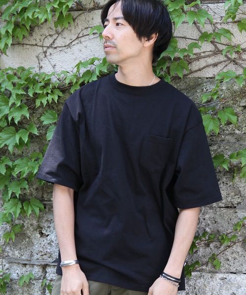 coen（コーエン）の「USAコットンビッグシルエットクルーネックTシャツ(一部WEB限定カラー)（Tシャツ/カットソー・メンズ・ホワイト/ホワイト系その他/ブラック/オリーブ/ネイビー/ライトブルー/ブルー系その他/ライトピンク・X-LARGE/LARGE/MEDIUM）」の4枚目の写真