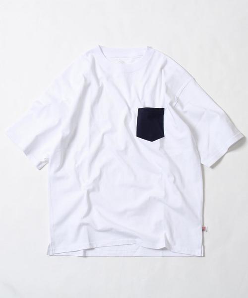 coen（コーエン）の「USAコットンビッグシルエットクルーネックTシャツ(一部WEB限定カラー)（Tシャツ/カットソー・メンズ・ホワイト/ホワイト系その他/ブラック/オリーブ/ネイビー/ライトブルー/ブルー系その他/ライトピンク・X-LARGE/LARGE/MEDIUM）」の10枚目の写真