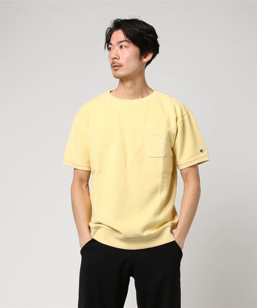 Champion(チャンピオン)の「【Champion/チャンピオン】メンズ キャンパス ショートスリーブスウェットシャツ(スウェット・メンズ・ライトピンク/ブルー系その他2/ベージュ/ブルー系その他・MEDIUM/LARGE/X-LARGE)」の2枚目の写真