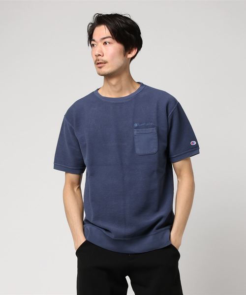 Champion(チャンピオン)の「【Champion/チャンピオン】メンズ キャンパス ショートスリーブスウェットシャツ(スウェット・メンズ・ライトピンク/ブルー系その他2/ベージュ/ブルー系その他・MEDIUM/LARGE/X-LARGE)」の3枚目の写真