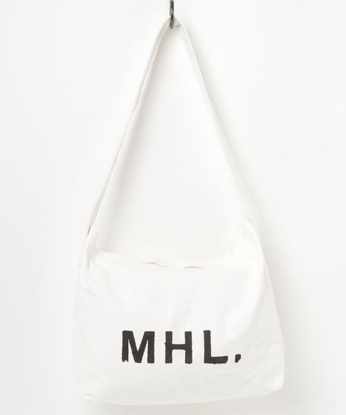 MHL.（エムエイチエル）の「HEAVY COTTON CANVAS（ショルダーバッグ・レディース・ホワイト/ブラック・FREE）」の6枚目の写真