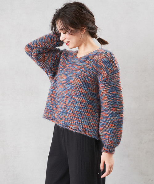 Discoat ディスコート の カラフルヤーンvニット プルオーバー ニット セーター Wear