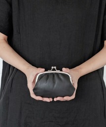 松野屋 牛革親子がま口 口金 本革 ミニ 財布 カード コインケース