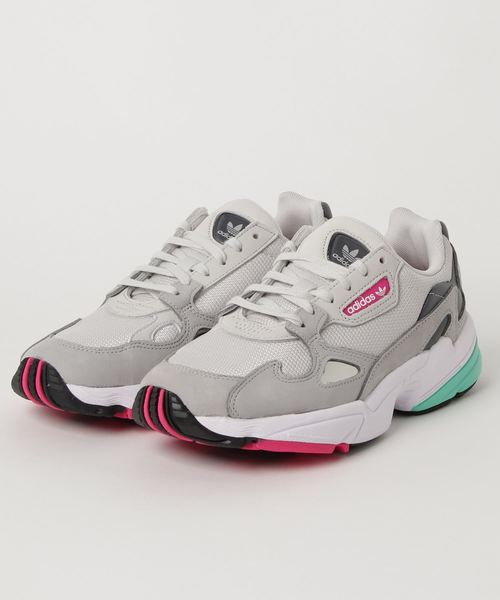 Adidas Originals Falcon Suede Casual Shoes Black Grey Multi F35269 - Yezshoes