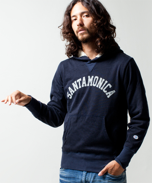 NANO universe（ナノユニバース）の「チャンピオン別注ボアフーディー（パーカー・メンズ・グリーン/ネイビー/ボルドー・SMALL/MEDIUM/LARGE）」の3枚目の写真