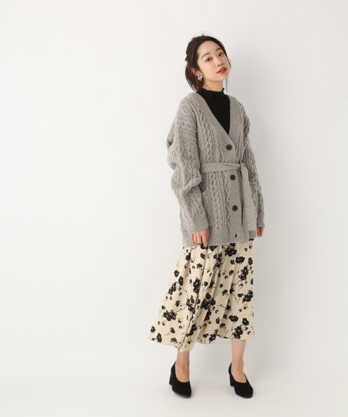 A part by（アパートバイ）の「ハナガラタックスカート　814864（スカート・レディース・ブラック系その他/ベージュ系その他/グリーン系その他・MEDIUM/LARGE）」の10枚目の写真