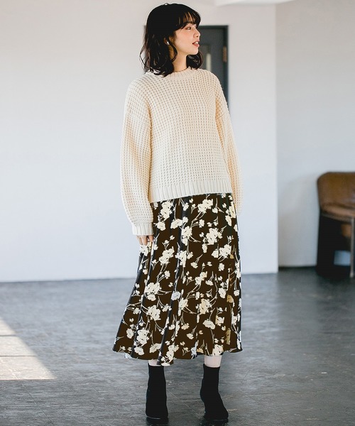 A part by（アパートバイ）の「ハナガラタックスカート　814864（スカート・レディース・ブラック系その他/ベージュ系その他/グリーン系その他・MEDIUM/LARGE）」の22枚目の写真