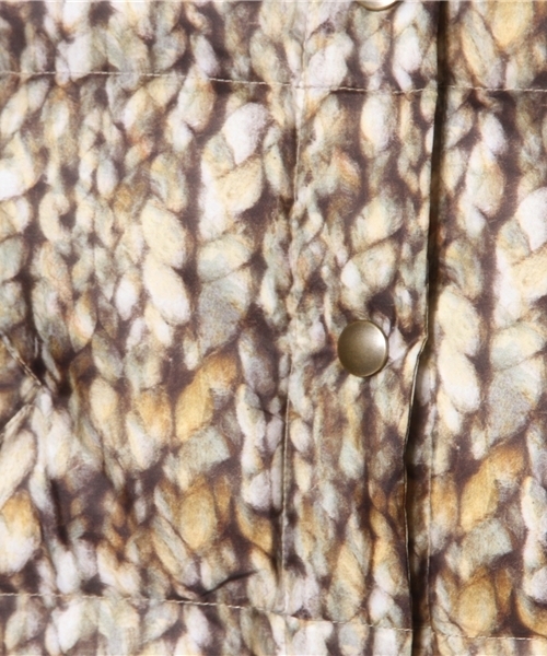 603（ロクマルサン）の「603 ニット柄プリントダウンベスト（ダウンベスト・レディース・ベージュ/ダークグレー・FREE）」の9枚目の写真