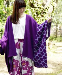 【カヤ】-attakee- 紋色羽織り ビッグシルエットニットカーディガン