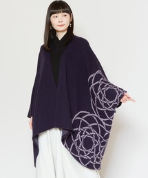 【倭物やカヤ】-attakee- 紋色羽織り ビッグシルエットニットカーディガン