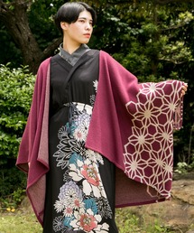 【倭物やカヤ】-attakee- 紋色羽織り ビッグシルエットニットカーディガン