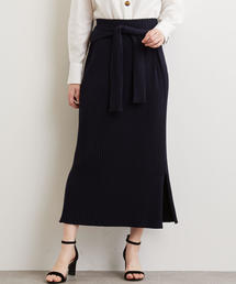 green label relaxing | [手洗い可能] FFC リブ ニット リボン スカート(スカート)