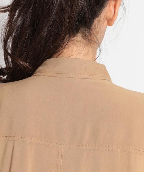 niko and...（ニコアンド）の「ミリタリーワイドシャツ（シャツ/ブラウス・レディース・ブラック/ベージュ/カーキ・MEDIUM/LARGE）」の8枚目の写真