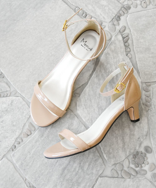 menue（メヌエ）の「5cmヒール すっきりシルエット サンダル（サンダル・レディース・イエロー/ホワイト/ベージュ/ダークブルー/グレイッシュベージュ/ブラック系その他2/マジェンタ/ブラック/ブラック系その他/ピンクベージュ/シルバー/ホワイト系その他/ブラック系その他3/ベージュ系その他/パイソン/ブラウン系その他/ブルーグレー/ラベンダー/その他/ライトグリーン・SS/S/3L/LL/M/L/XS）」の16枚目の写真