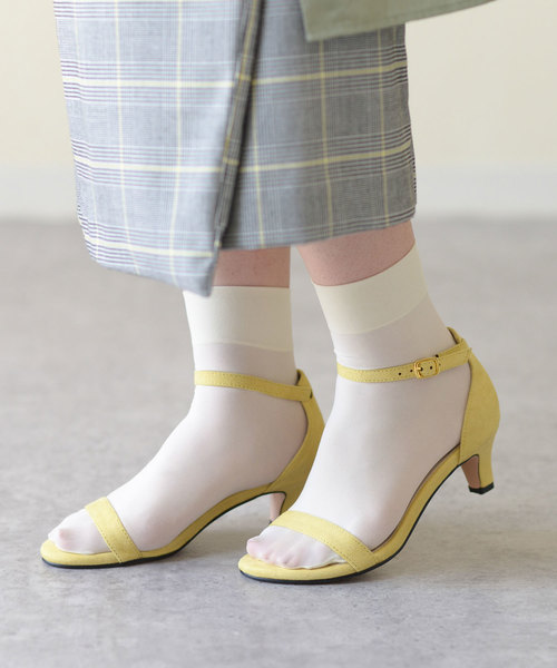 menue（メヌエ）の「5cmヒール すっきりシルエット サンダル（サンダル・レディース・イエロー/ホワイト/ベージュ/ダークブルー/グレイッシュベージュ/ブラック系その他2/マジェンタ/ブラック/ブラック系その他/ピンクベージュ/シルバー/ホワイト系その他/ブラック系その他3/ベージュ系その他/パイソン/ブラウン系その他/ブルーグレー/ラベンダー/その他/ライトグリーン・SS/S/3L/LL/M/L/XS）」の15枚目の写真