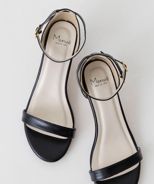 menue（メヌエ）の「5cmヒール すっきりシルエット サンダル（サンダル・レディース・イエロー/ホワイト/ベージュ/ダークブルー/グレイッシュベージュ/ブラック系その他2/マジェンタ/ブラック/ブラック系その他/ピンクベージュ/シルバー/ホワイト系その他/ブラック系その他3/ベージュ系その他/パイソン/ブラウン系その他/ブルーグレー/ラベンダー/その他/ライトグリーン・SS/S/3L/LL/M/L/XS）」の21枚目の写真