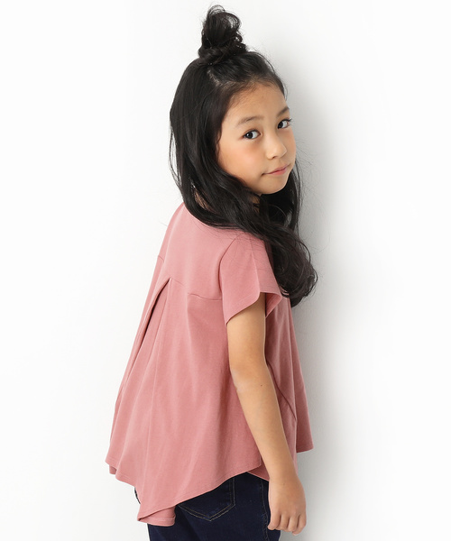 devirock（デビロック）の「ハンカチヘム半袖Tシャツ（Tシャツ/カットソー・キッズ・ホワイト/ネイビー/イエロー系その他/スモークピンク/ラベンダー/ブルーグレー/スミクロ・110cm/100cm/120cm/130cm/140cm/150cm/160cm）」の7枚目の写真