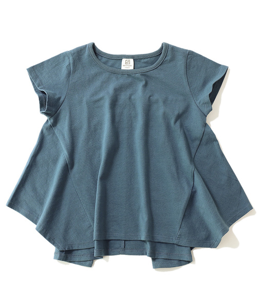 devirock（デビロック）の「ハンカチヘム半袖Tシャツ（Tシャツ/カットソー・キッズ・ホワイト/ネイビー/イエロー系その他/スモークピンク/ラベンダー/ブルーグレー/スミクロ・110cm/100cm/120cm/130cm/140cm/150cm/160cm）」の18枚目の写真