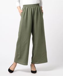 リネンタッチワイドパンツ