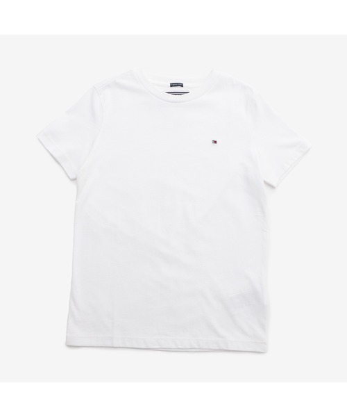 TOMMY HILFIGER（トミーヒルフィガー）の「【130～160cm/ジュニアサイズ】ワンポイントクルーネックコットンTシャツ（Tシャツ/カットソー・キッズ・ホワイト/ブラック/ネイビー/グレー/レッド/ブルー・130cm/140cm/150cm/160cm）」の7枚目の写真