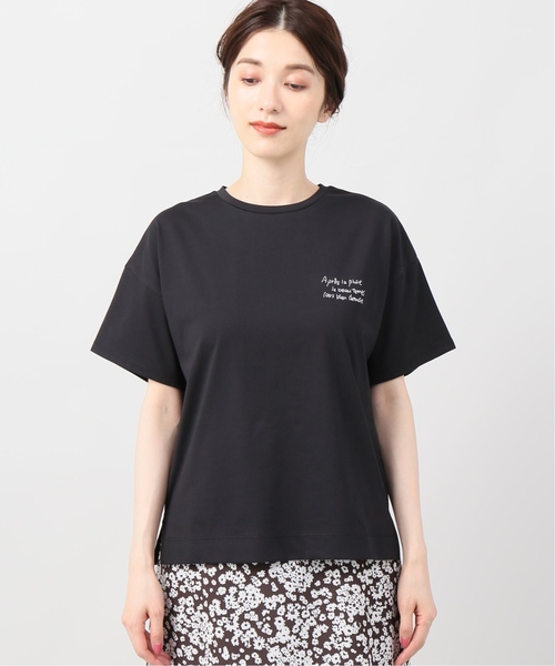 JOINT WORKS(ジョイントワークス)の「ハンドライク刺繍TEE(Tシャツ/カットソー・レディース・ブラック/ホワイト/ベージュ・FREE)」の7枚目の写真