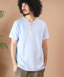 ∴【 HealthKnit / ヘルスニット 】スウェット半袖ヘンリー 3201 SIP