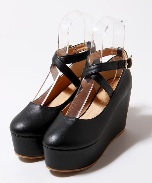 WEGO(ウィゴー)の「WEGO/クロスパンプス(パンプス・レディース・ホワイト/ブラック/サックスブルー/パープル・24.5cm/23.5cm)」の10枚目の写真