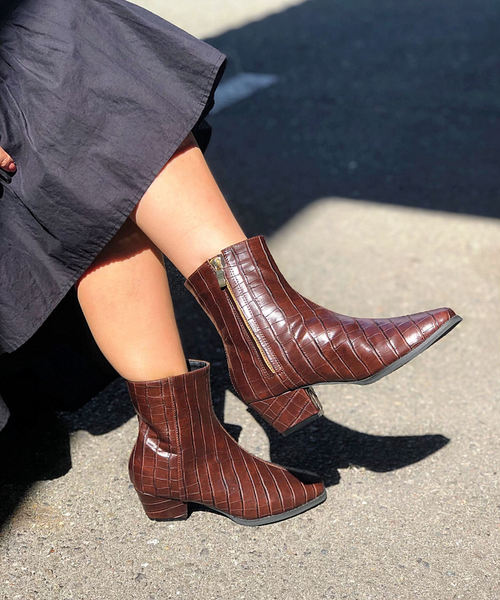 Sugar Sugar スクエアトゥショートブーツ