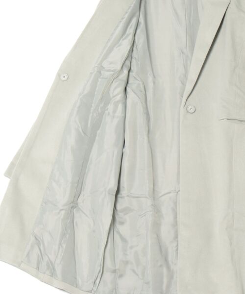 KOBE LETTUCE（コウベレタス）の「［ミディアム/ロング丈］シンプルチェスターコート（チェスターコート・レディース・グリーン系その他2/グリーン系その他4/ベージュ系その他/パープル系その他/グレー系その他2/ラベンダー/ブラック系その他/グレー系その他/ライトグレー/ブラック/ベージュ/チャコールグレー/ブルー系その他/グリーン系その他3/ブルー/グリーン系その他・L/MEDIUM/LARGE/M）」の18枚目の写真