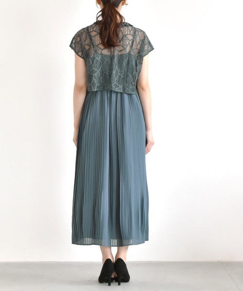 kaene（カエン）の「レース×プリーツワンピース（ドレス）」 - WEAR