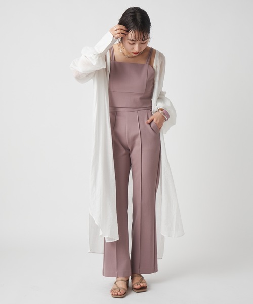 mystic（ミスティック）の「シアーシャツワンピース（シャツワンピース・レディース・ピンク/ベージュ/ホワイト・FREE）」の11枚目の写真