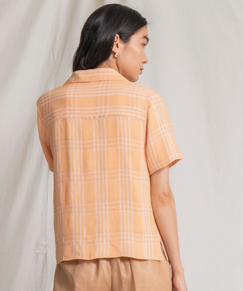 MAISON SPECIAL S セットアップ　ベージュ チェックオープンカラーシャツ【MAISON SPECIAL/メゾン