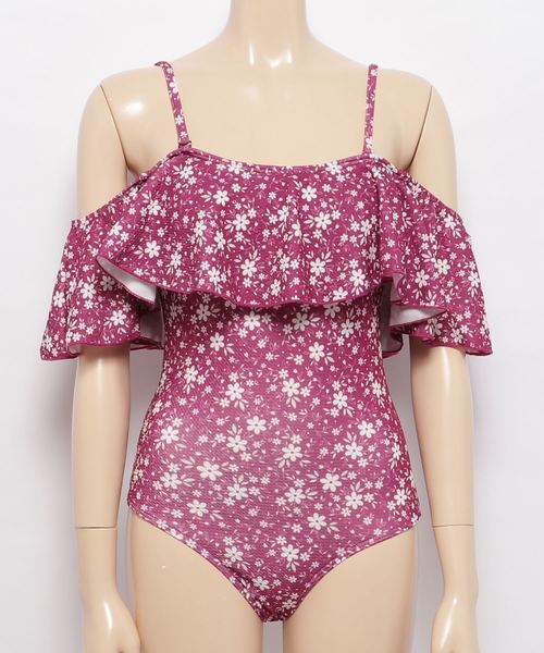 ❣️未使用極美品❣️水色花柄レース袖フレヤーワンピース レースレディース Lace Ladies 花柄デザインワンピース水着