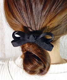 グログランリボンの3連結びポニー　[ minia ]