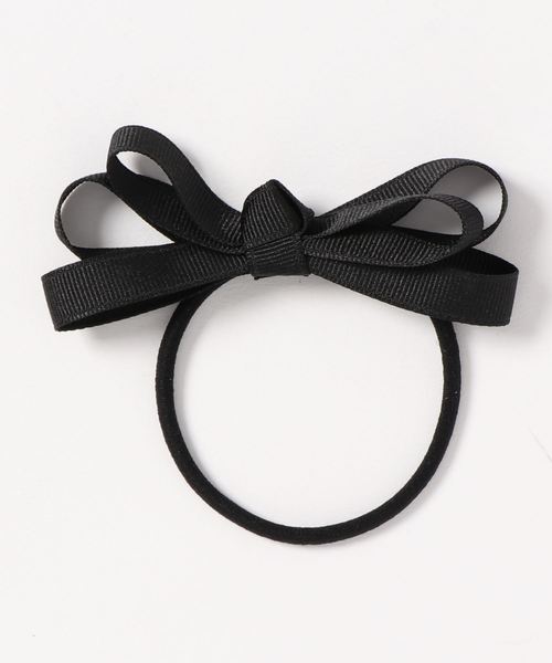 minia（ミニア）の「グログランリボンの3連結びポニー　[ minia ]（ヘアゴム・レディース・レッド/ブラック/ベージュ・FREE）」の6枚目の写真