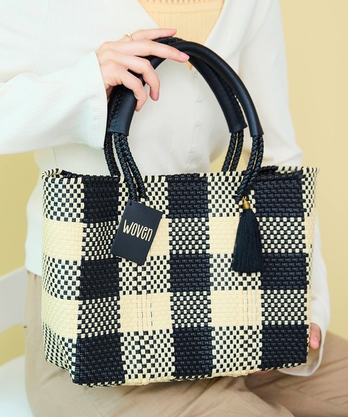 WOVEN (ウーヴン) / スモールトート メキシコ製 バスケットバッグ