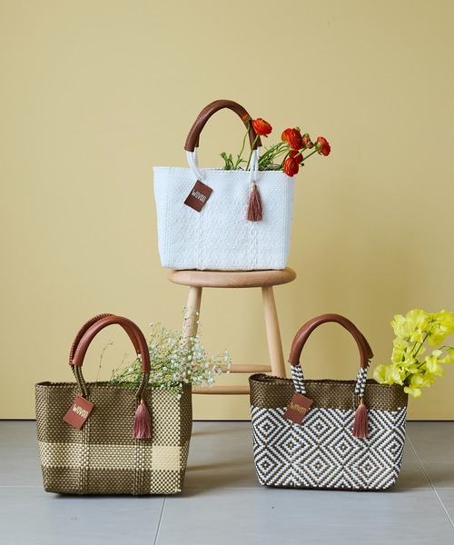 WOVEN ウーヴン　メキシコ製 バスケットバッグ メルカドバッグ かごバッグ WOVEN (ウーヴン) / スモールトート メキシコ製 バスケットバッグ