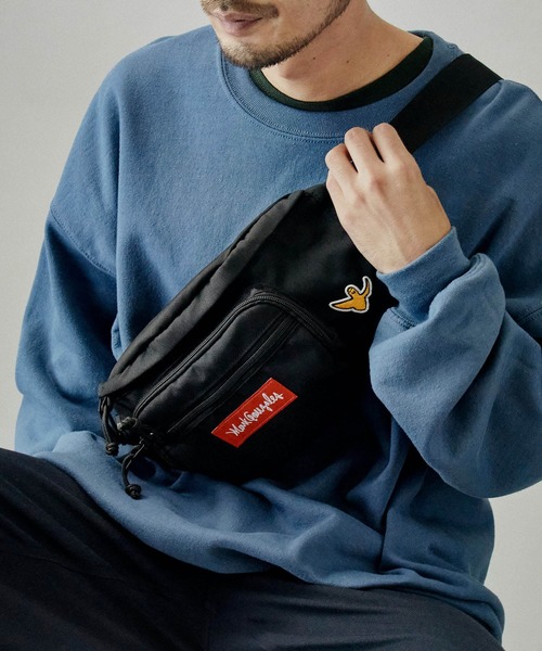 Mark Gonzales(マーク・ゴンザレス)の「Mark Gonzales/マークゴンザレス ウエストバッグ(ボディバッグ/ウエストポーチ・メンズ・ブラック×ホワイト/ブラック系その他/ブラック×ライム/ブラック×ピンク・FREE)」の3枚目の写真