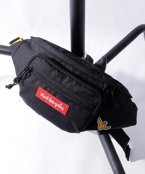 Mark Gonzales(マーク・ゴンザレス)の「Mark Gonzales/マークゴンザレス ウエストバッグ(ボディバッグ/ウエストポーチ・メンズ・ブラック×ホワイト/ブラック系その他/ブラック×ライム/ブラック×ピンク・FREE)」の6枚目の写真