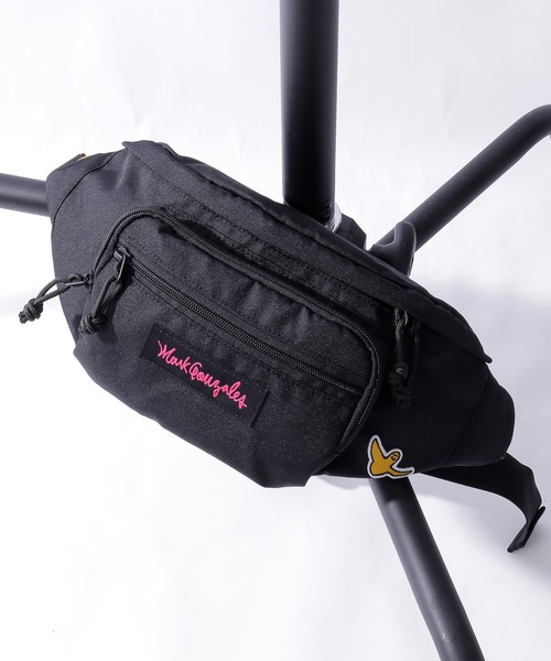 Mark Gonzales(マーク・ゴンザレス)の「Mark Gonzales/マークゴンザレス ウエストバッグ(ボディバッグ/ウエストポーチ・メンズ・ブラック×ホワイト/ブラック系その他/ブラック×ライム/ブラック×ピンク・FREE)」の8枚目の写真