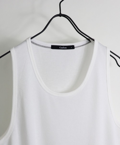Confirm（コンファーム）の「Confirm / コンファーム ワッフルタンクトップ（タンクトップ・メンズ・グレー/ホワイト/ホワイト系その他/ベージュ/ブラック・L/M）」の6枚目の写真