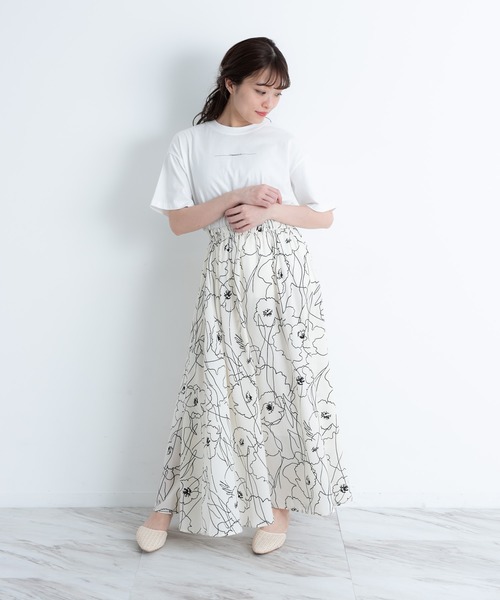 VANNIE U(ヴァニーユー)の「ラインロゴTee(Tシャツ/カットソー・レディース・ホワイト/ブラック/ベージュ・FREE)」の7枚目の写真