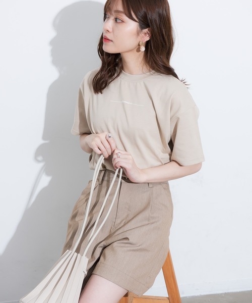 VANNIE U(ヴァニーユー)の「ラインロゴTee(Tシャツ/カットソー・レディース・ホワイト/ブラック/ベージュ・FREE)」の19枚目の写真