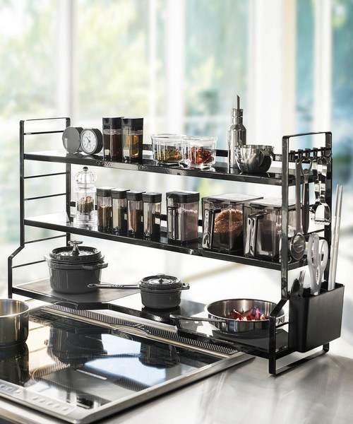 セール Tower タワー コンロ奥ラック3段 Bk キッチン収納 212 Kitchen Store トゥワントゥキッチンストア のファッション通販 Zozotown