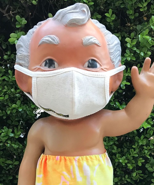 GREEN BOWL(グリーンボウル)の「【日本製】GREEN BOWL Sweat Face Mask /グリーンボウル スウェット フェイス マスク(マスク・メンズ・オフホワイト/オートミール/杢グレー/スミクロ/グレー・FREE)」の1枚目の写真