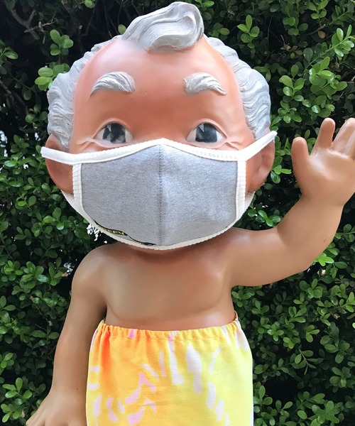 GREEN BOWL(グリーンボウル)の「【日本製】GREEN BOWL Sweat Face Mask /グリーンボウル スウェット フェイス マスク(マスク・メンズ・オフホワイト/オートミール/杢グレー/スミクロ/グレー・FREE)」の5枚目の写真