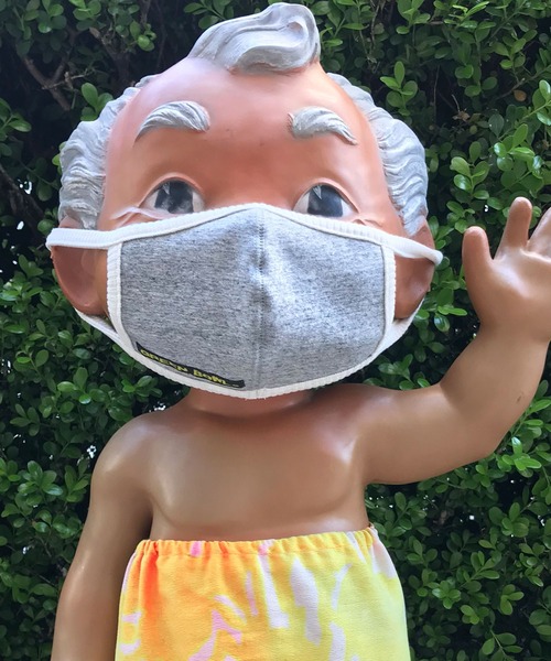 GREEN BOWL(グリーンボウル)の「【日本製】GREEN BOWL Sweat Face Mask /グリーンボウル スウェット フェイス マスク(マスク・メンズ・オフホワイト/オートミール/杢グレー/スミクロ/グレー・FREE)」の4枚目の写真