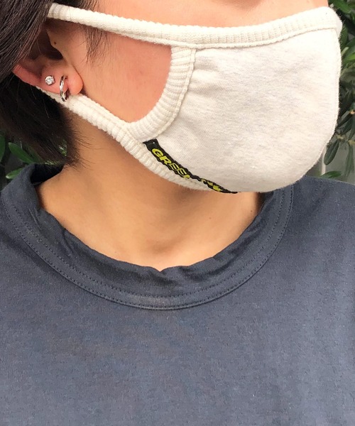 GREEN BOWL(グリーンボウル)の「【日本製】GREEN BOWL Sweat Face Mask /グリーンボウル スウェット フェイス マスク(マスク・メンズ・オフホワイト/オートミール/杢グレー/スミクロ/グレー・FREE)」の9枚目の写真