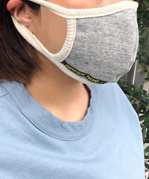 GREEN BOWL(グリーンボウル)の「【日本製】GREEN BOWL Sweat Face Mask /グリーンボウル スウェット フェイス マスク(マスク・メンズ・オフホワイト/オートミール/杢グレー/スミクロ/グレー・FREE)」の7枚目の写真