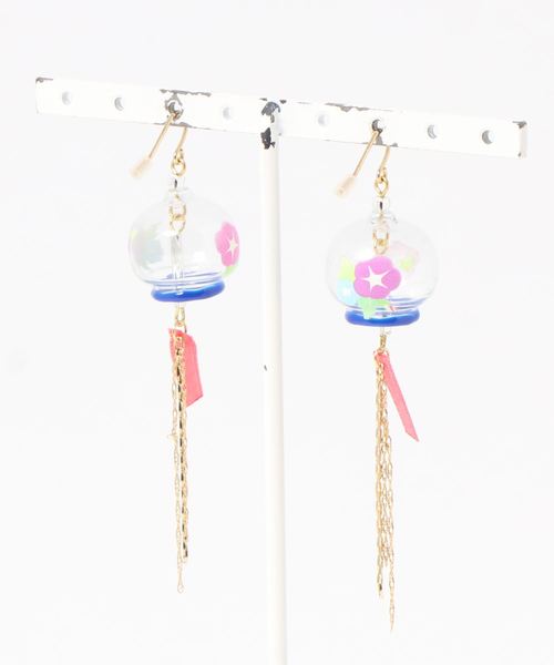 セール】風鈴フックピアス(ピアス(両耳用))|Three Four Time ...